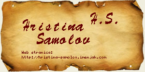 Hristina Samolov vizit kartica